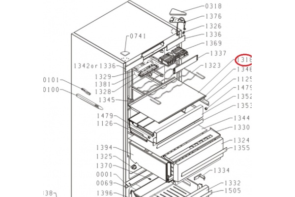 Üvegpolc (normáltér) GORENJE NRK6203TX Hűtőgép alkatrész-2