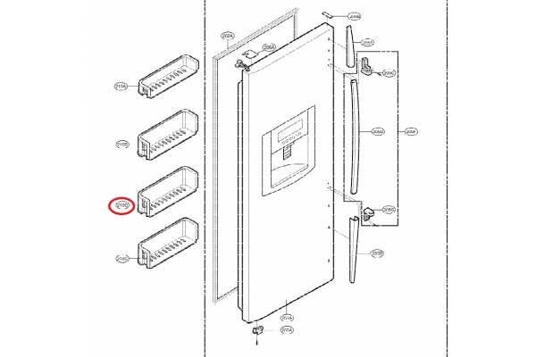 Italtartó LG GCP207TTJA Hűtőgép alkatrész-2