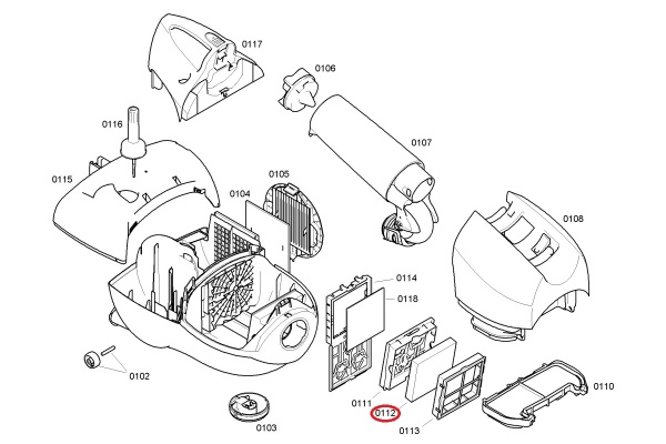 Szűrő BOSCH BX1222203 Porszívó alkatrész-2