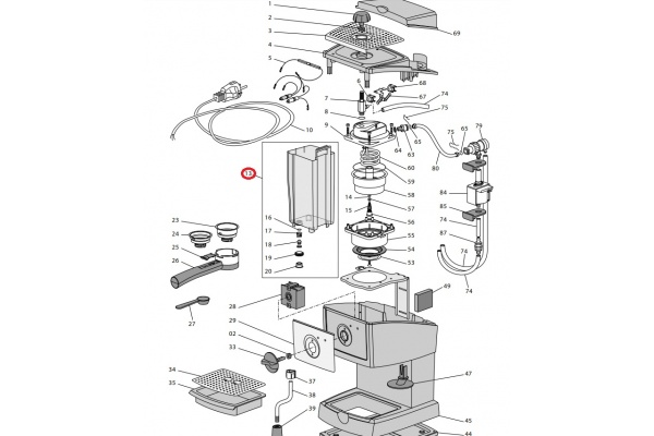 Víztartály DELONGHI EC155 Kávéfőző alkatrész-2