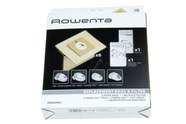 Porzsák + szűrő (6db) Rowenta porszívó alkatrész-1