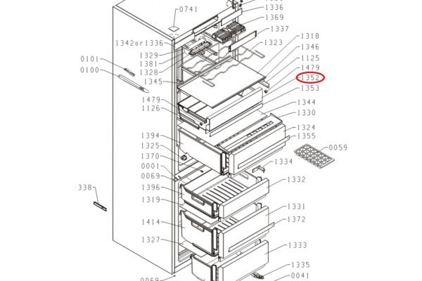 Fiók (Fresh Zone) Gorenje RK6193LX Hűtőgép alkatrész-2