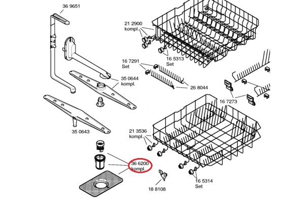Szűrő (eredeti) Bosch SGS33A12EU mosogatógép alkatrész-2