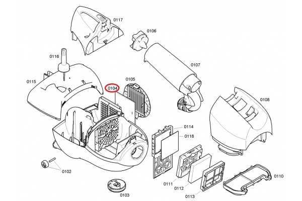 Szűrő BOSCH BX1222203 Porszívó alkatrész-2