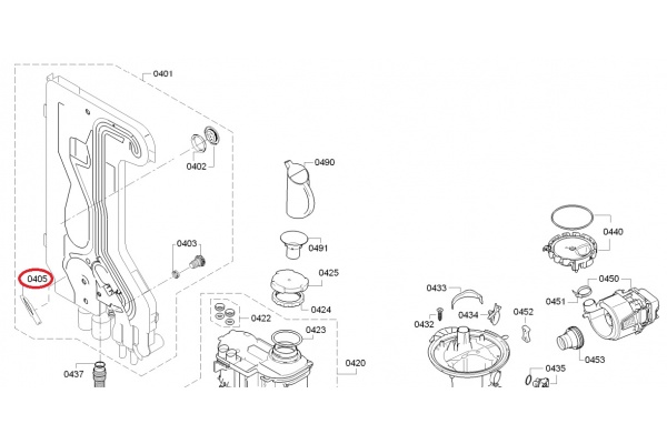 Áramlásmérő érintkező (eredeti) BOSCH SMI40E25EU Mosogatógép alkatrész-3