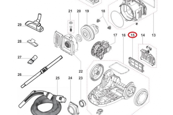 Szűrő (eredeti) Electrolux Z9920EL Porszívó alkatrész-2