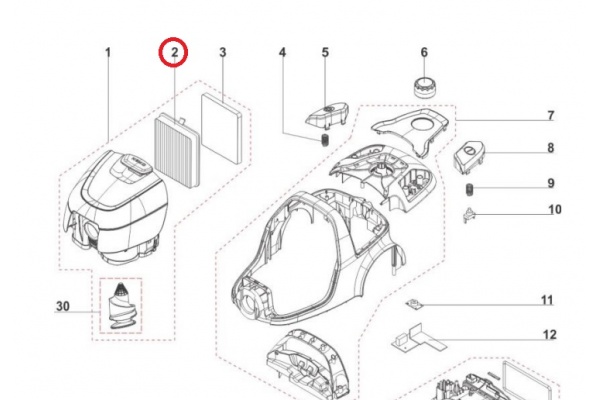 Szűrő Hepa (eredeti) ELECTROLUX Z9900EL, Z9920EL Porszívó alkatrész-2
